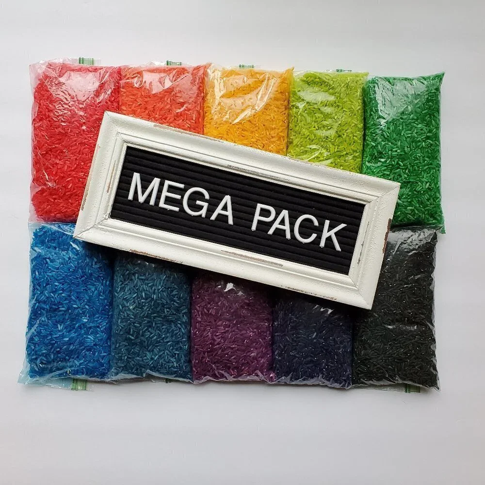Rainbow Rice | 10 Color MEGA PACK | Sensory Bin